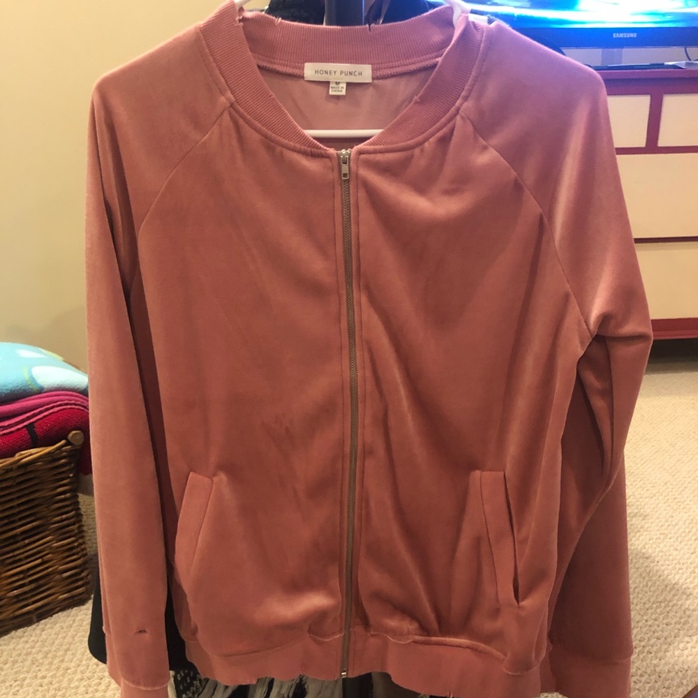 Honey punch pink bomber jacket